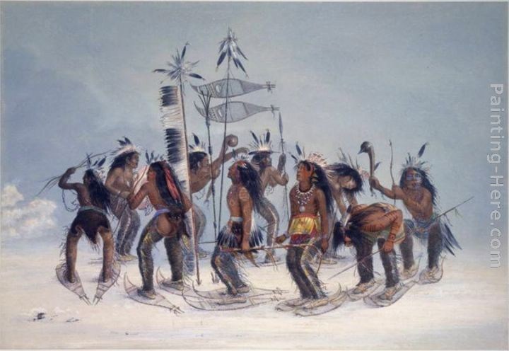 George Catlin Snow-Shoe Dance